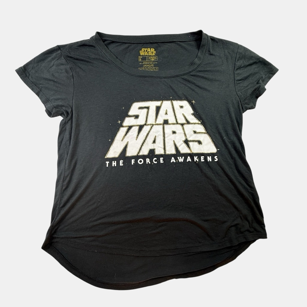 Star Wars The Force Awakens T Shirt Womens Small Black Graphic Tee Fifth Sun